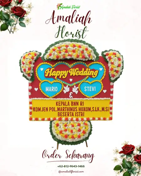 Papan Bunga Pernikahan Trosono